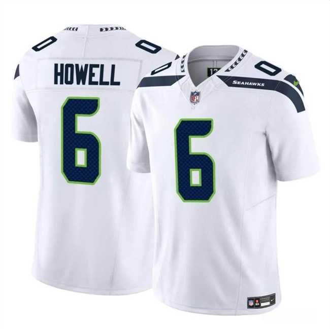 Youth Seattle Seahawks #6 Sam Howell White 2023 F.U.S.E. Vapor Limited Stitched Jersey Dzhi